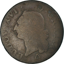 Munten, Frankrijk, Louis XVI, Sol ou sou, Sol, 1791, Orléans, ZG+, Koper