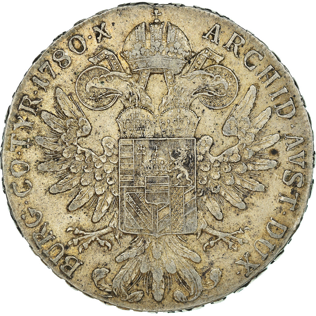 Monnaie, Autriche, Joseph II, Thaler, 1780, Vienne, Refrappe, TTB+, Argent
