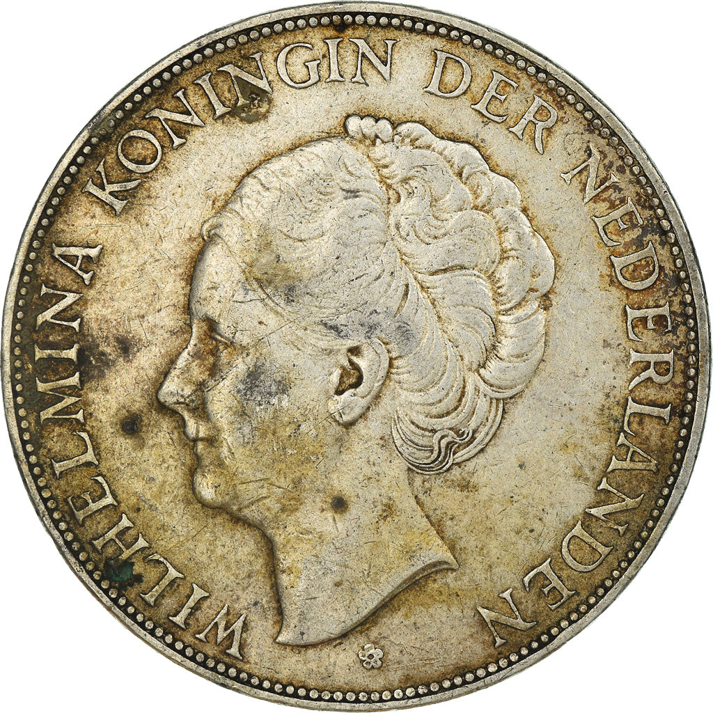 Coin, Netherlands, Wilhelmina I, 2-1/2 Gulden, 1930, VF(30-35), Silver, KM:165
