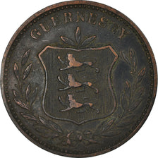 Münze, Guernsey, 8 Doubles, 1889, Heaton, Birmingham, S+, Bronze, KM:7