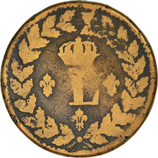 Munten, Frankrijk, Louis XVIII, Decime, 1815, Strasbourg, FR, Bronzen, KM:701
