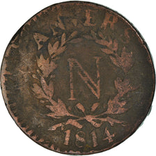 Moneta, STATI FRANCESI, ANTWERP, 5 Centimes, 1814, Anvers, MB, Bronzo, KM:2.1