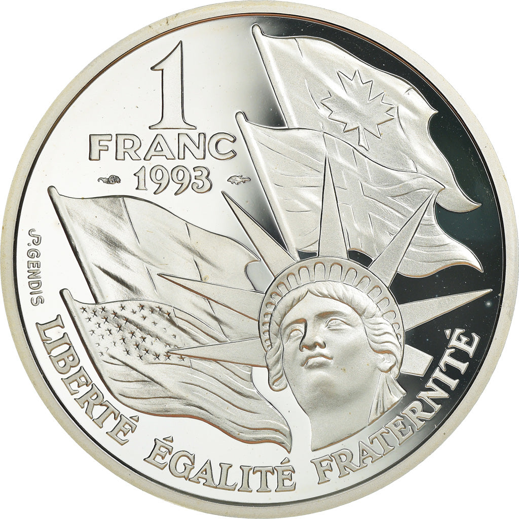 Moneta, Francia, Normandy Invasion, Franc, 1994, Proof, FDC, Argento, KM:1014