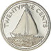 Moneta, Bahamas, Elizabeth II, 25 Cents, 1976, Franklin Mint, U.S.A., Proof