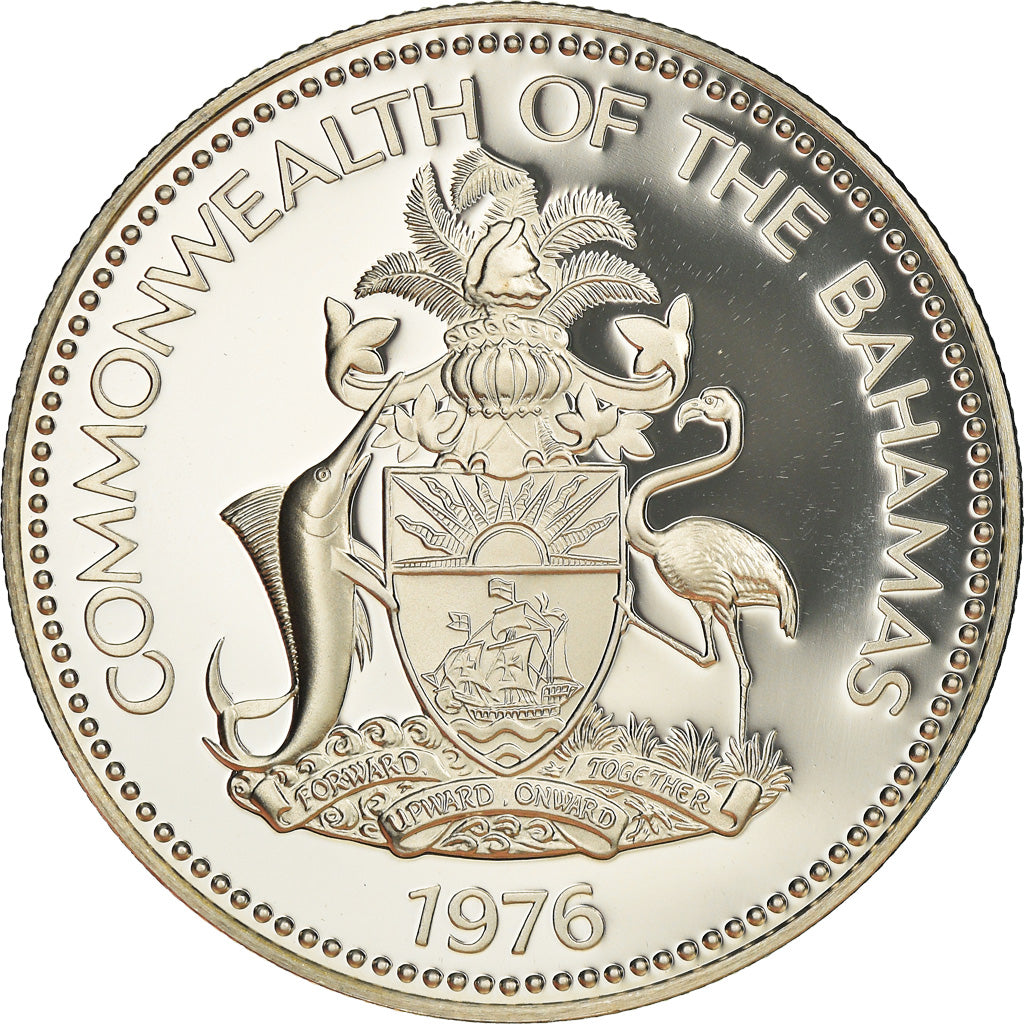 Coin, Bahamas, Elizabeth II, Dollar, 1976, Franklin Mint, U.S.A., Proof