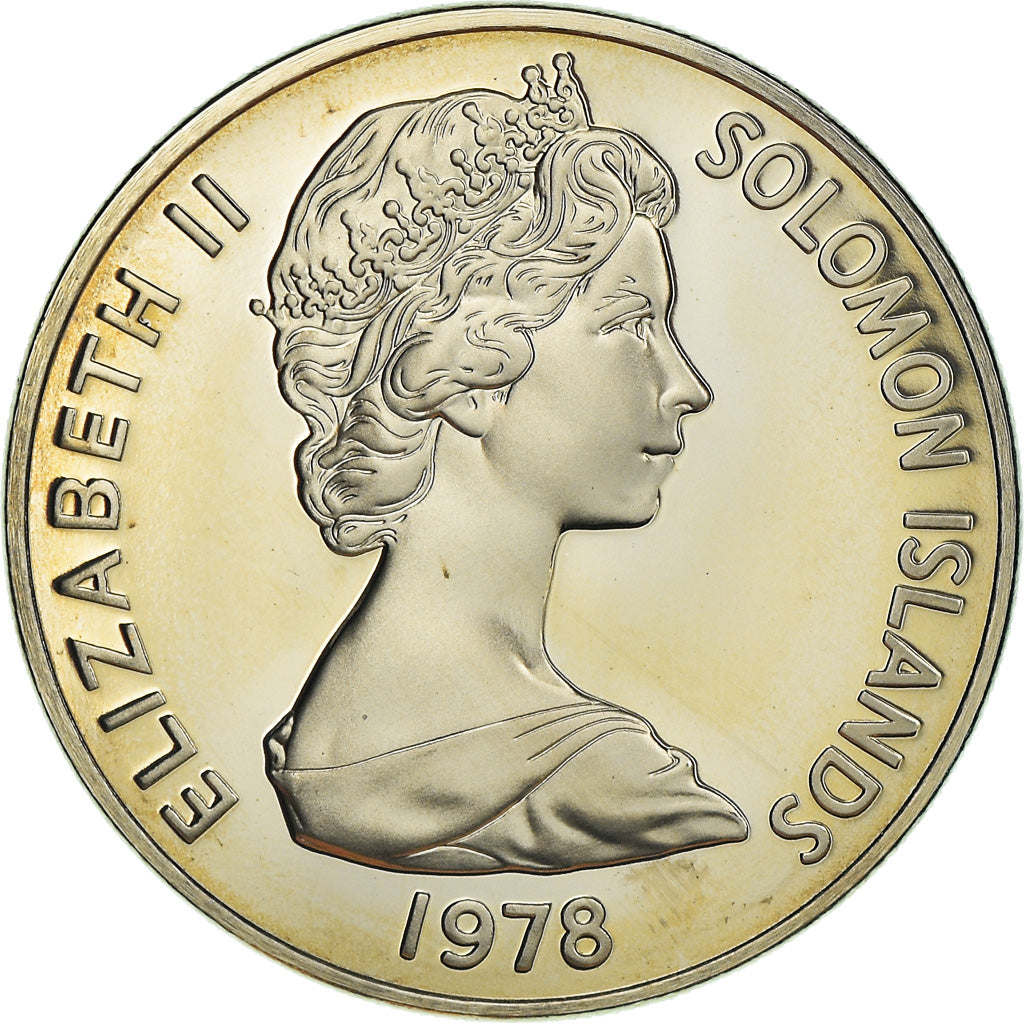 Moneta, Isole Salomone, Elizabeth II, 20 Cents, 1978, Franklin Mint, Proof, FDC