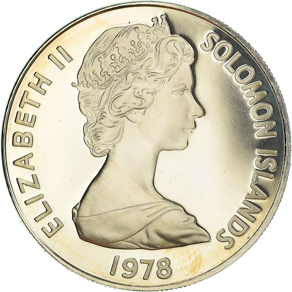 Coin, Solomon Islands, 10 Cents, 1978, Franklin Mint, Proof, MS(65-70)