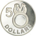 Moeda, Ilhas Salomão, 5 Dollars, 1978, Franklin Mint, Proof, MS(65-70), Prata