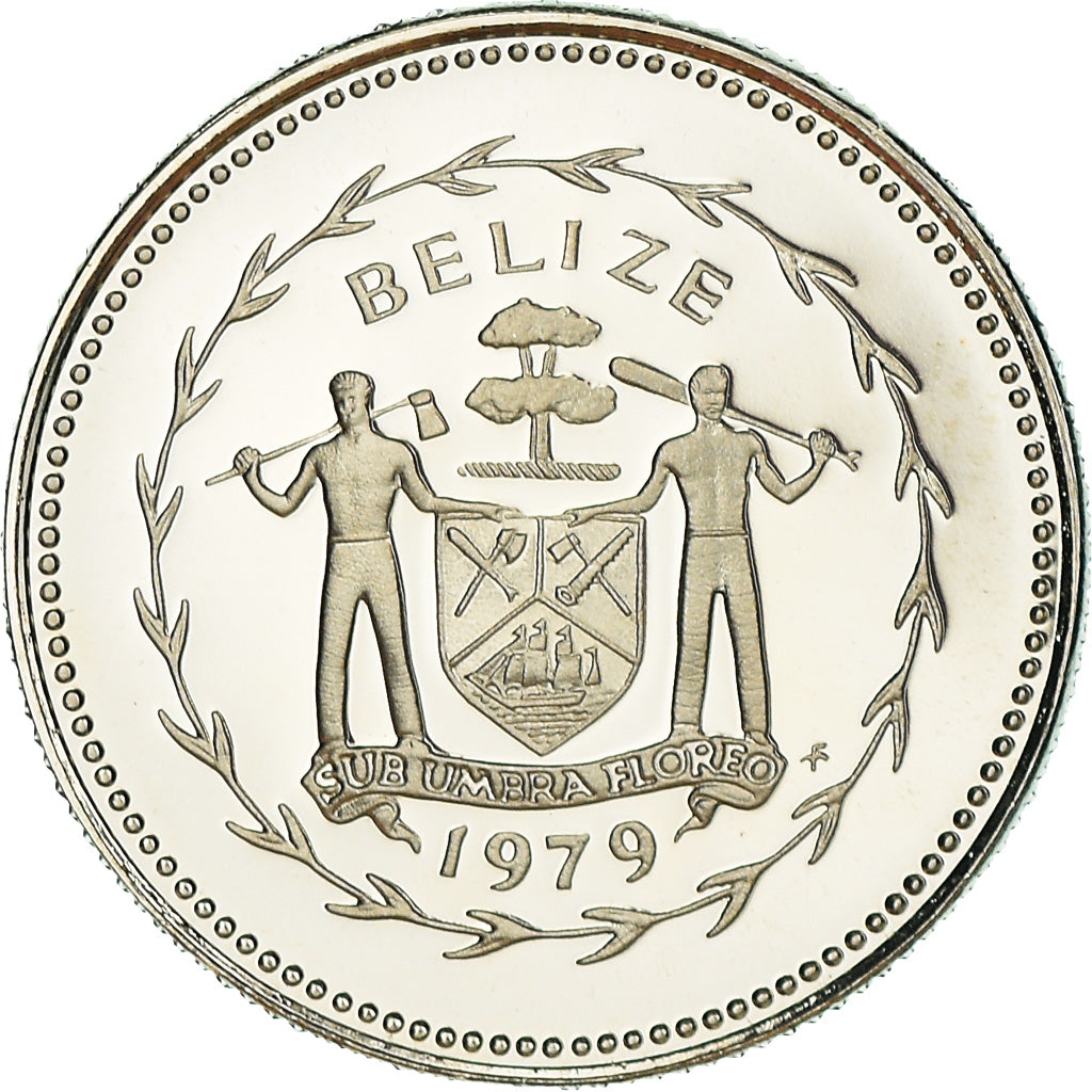 Munten, Belize, 10 Cents, 1979, Franklin Mint, Proof, FDC, Cupro-nikkel, KM:48