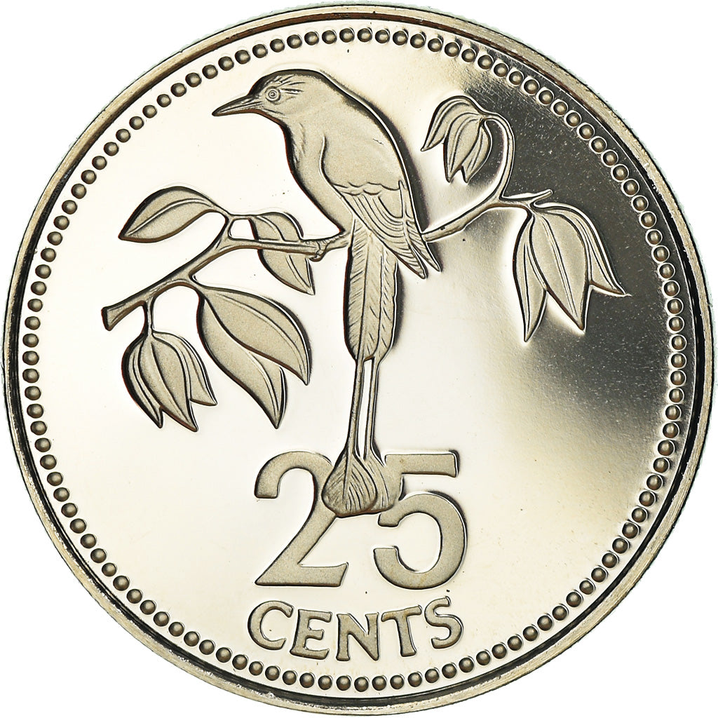 Moneda, Belice, 25 Cents, 1979, Franklin Mint, Proof, FDC, Cobre - níquel