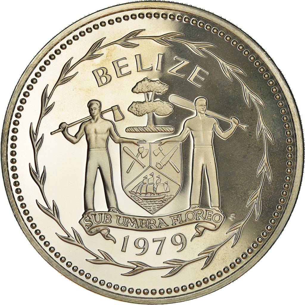 Moneta, Belize, 10 Dollars, 1979, Franklin Mint, Proof, FDC, Rame-nichel, KM:57