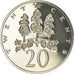Coin, Jamaica, Elizabeth II, 20 Cents, 1976, Franklin Mint, USA, Proof