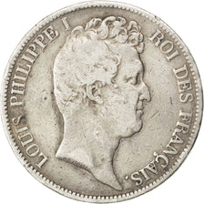 FRANCE, Louis-Philippe, 5 Francs, 1831, Lyon, KM #735.4, F(12-15), Silver,...