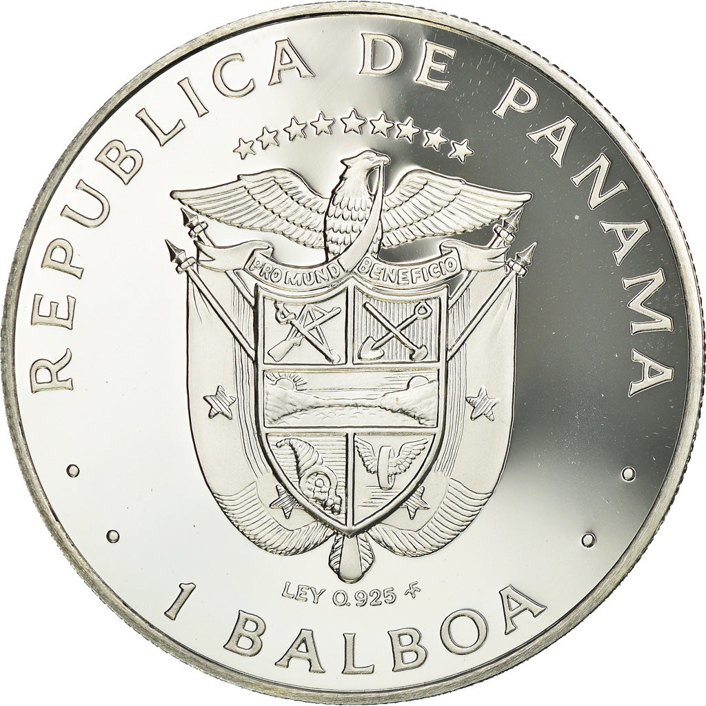 Coin, Panama, Balboa, 1975, U.S. Mint, Proof, MS(65-70), Silver, KM:39.1a