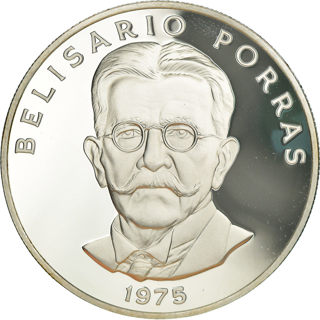 Coin, Panama, 5 Balboas, 1975, U.S. Mint, Proof, MS(65-70), Silver, KM:40.1a