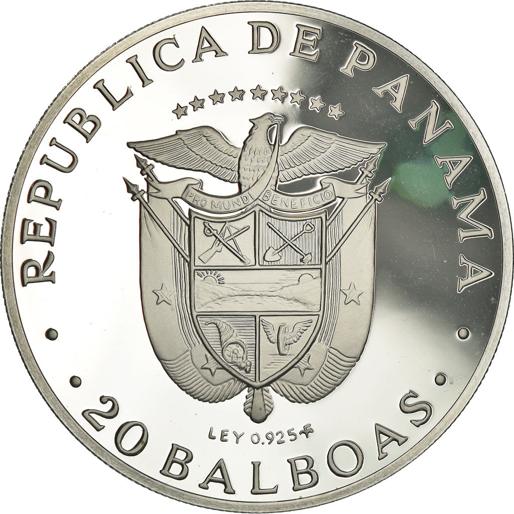 Münze, Panama, 20 Balboas, 1975, U.S. Mint, Proof, STGL, Silber, KM:31