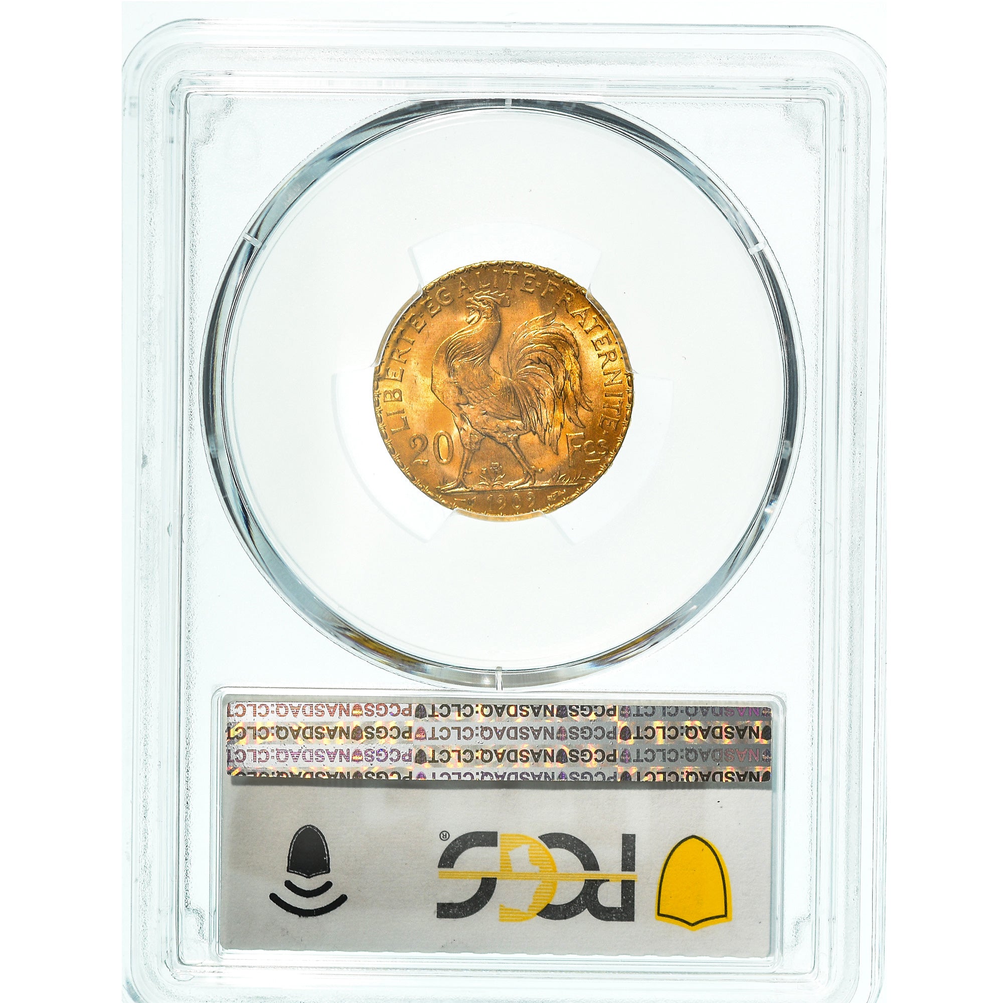 Munten, Frankrijk, Marianne, 20 Francs, 1909, Paris, PCGS, MS66, FDC, Goud