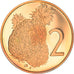 Munten, Cookeilanden, Elizabeth II, 2 Cents, 1976, Franklin Mint, USA, Proof
