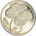 Coin, Cook Islands, Elizabeth II, 5 Cents, 1976, Franklin Mint, USA, Proof