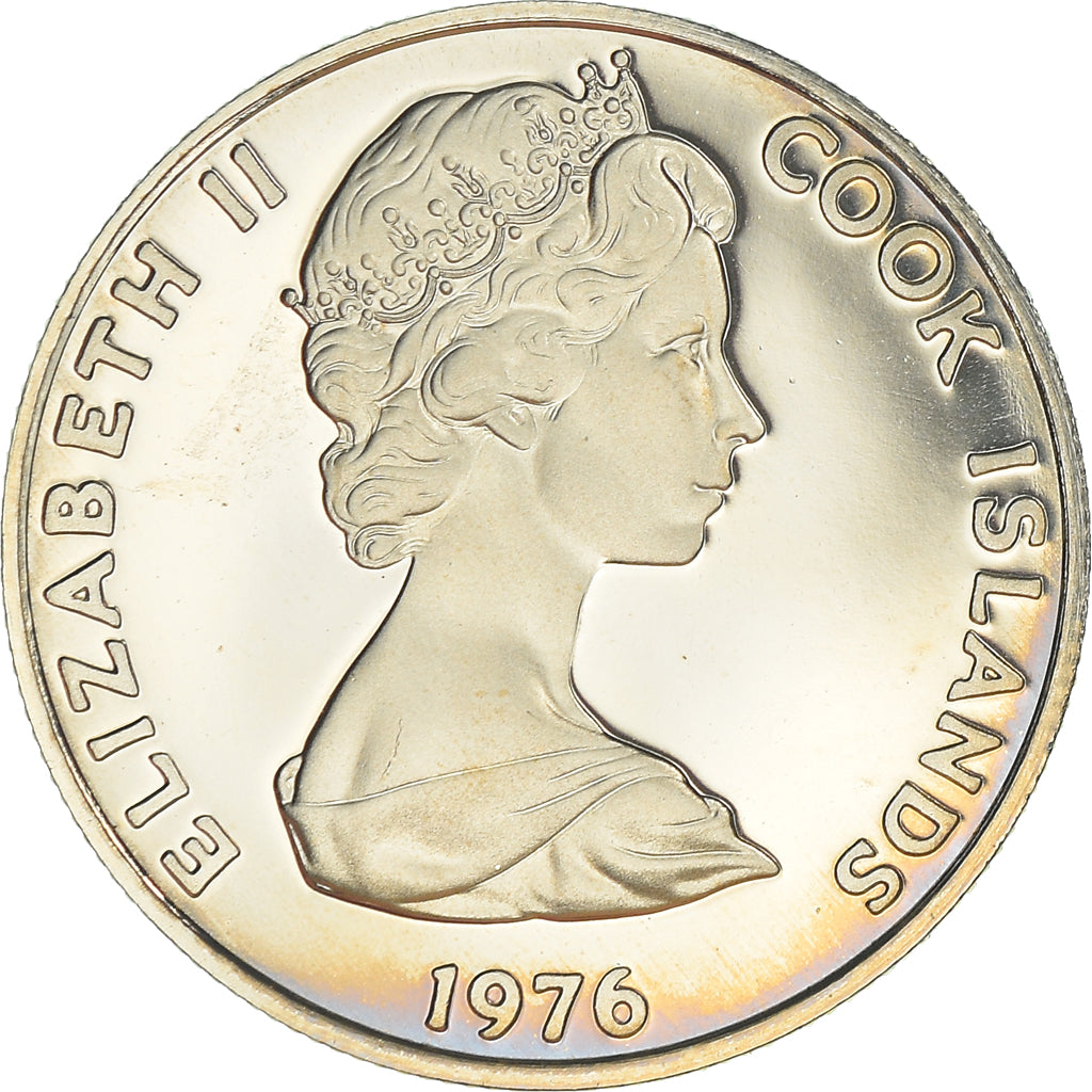 Coin, Cook Islands, Elizabeth II, 5 Cents, 1976, Franklin Mint, USA, Proof