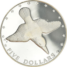 Moneta, Isole Cook, Elizabeth II, 5 Dollars, 1976, Franklin Mint, USA, Proof