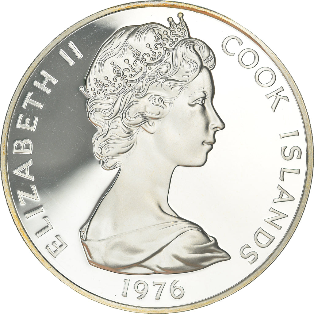 Coin, Cook Islands, Elizabeth II, 5 Dollars, 1976, Franklin Mint, USA, Proof