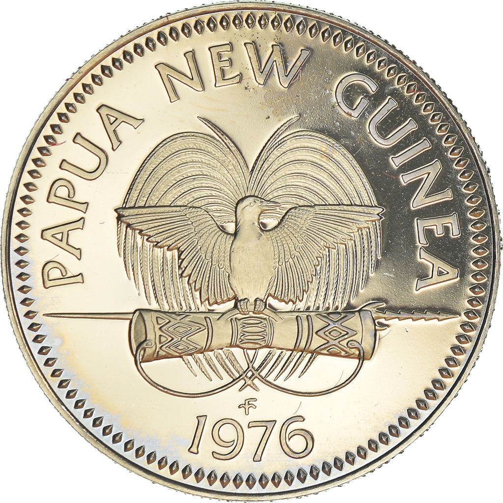 Moneta, Papua Nuova Guinea, 10 Toea, 1976, Franklin Mint, Proof, FDC