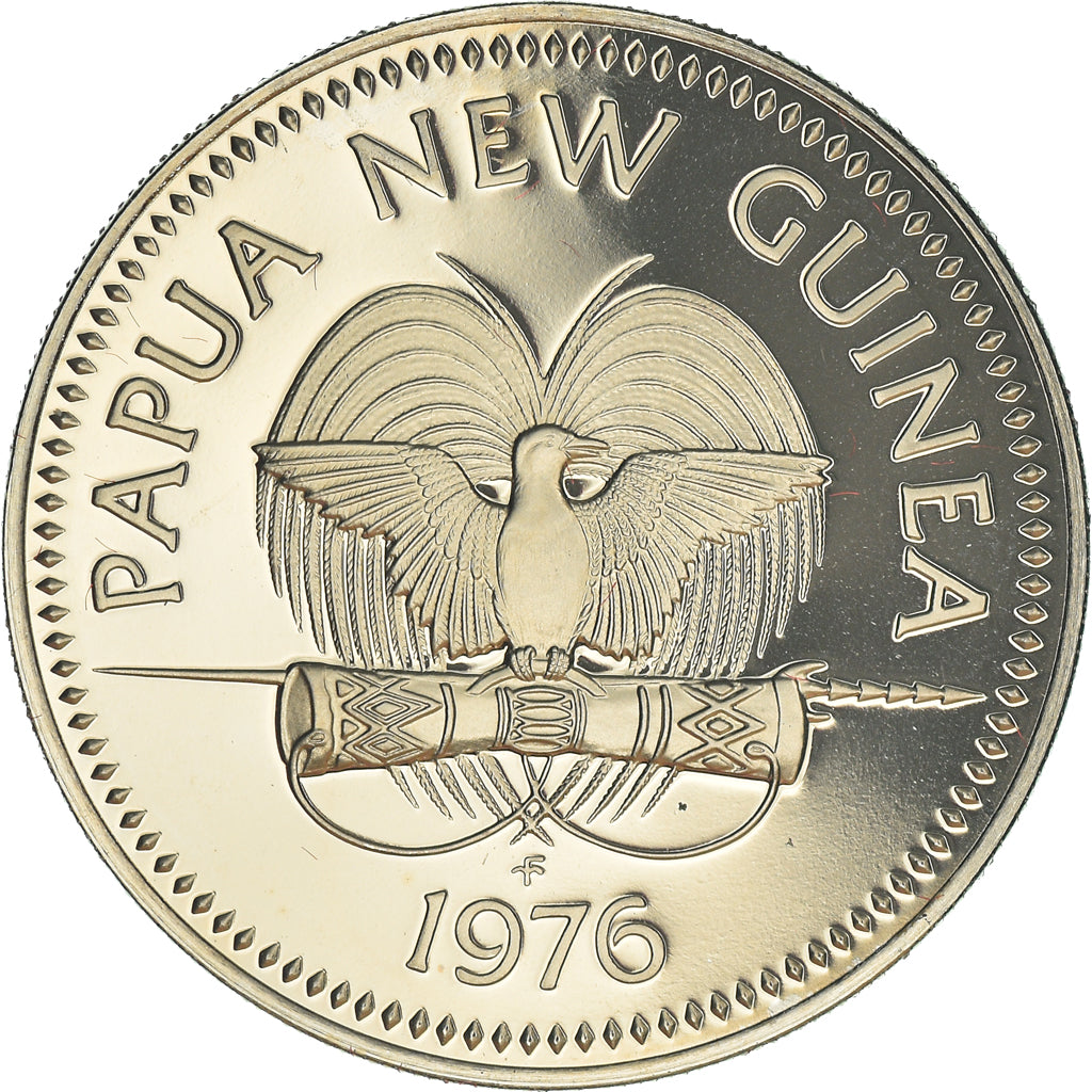 Coin, Papua New Guinea, 20 Toea, 1976, Franklin Mint, Proof, MS(65-70)