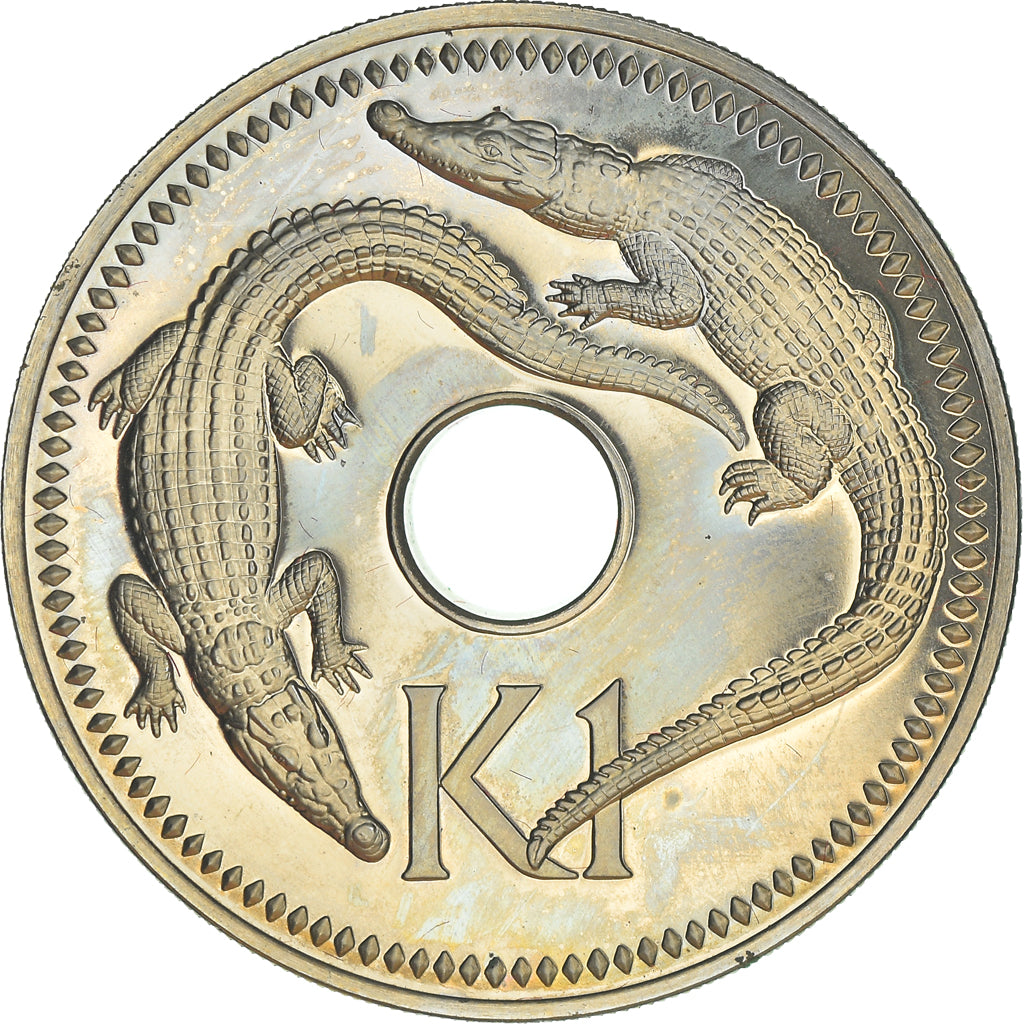 Coin, Papua New Guinea, Kina, 1976, Franklin Mint, Proof, MS(65-70)