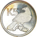 Coin, Papua New Guinea, 5 Kina, 1976, Franklin Mint, Proof, MS(65-70), Silver