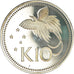Coin, Papua New Guinea, 10 Kina, 1976, Franklin Mint, Proof, MS(65-70), Silver