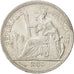 FRENCH INDO-CHINA, Piastre, 1886, Paris, KM #5, EF(40-45), Silver, Lecompte...