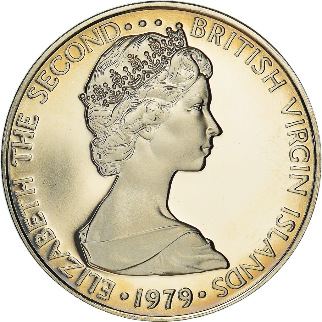 Moneta, ISOLE VERGINI BRITANNICHE, Elizabeth II, 10 Cents, 1979, Franklin Mint