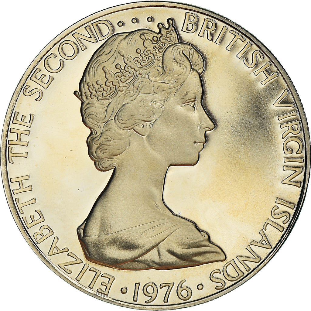 Coin, BRITISH VIRGIN ISLANDS, Elizabeth II, 25 Cents, 1976, Franklin Mint