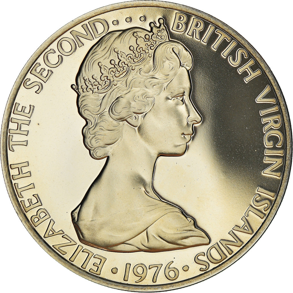 Coin, BRITISH VIRGIN ISLANDS, Elizabeth II, 50 Cents, 1976, Franklin Mint