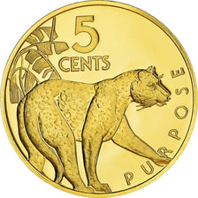 Coin, Guyana, 5 Cents, 1976, Franklin Mint, Proof, MS(65-70), Nickel-brass