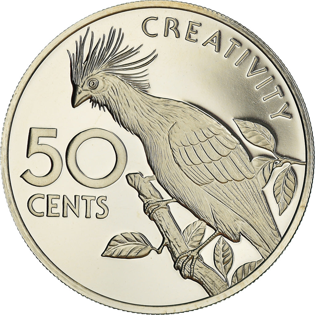 Coin, Guyana, 50 Cents, 1976, Franklin Mint, Proof, MS(65-70), Copper-nickel