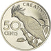 Moneda, Guyana, 50 Cents, 1976, Franklin Mint, Proof, FDC, Cobre - níquel