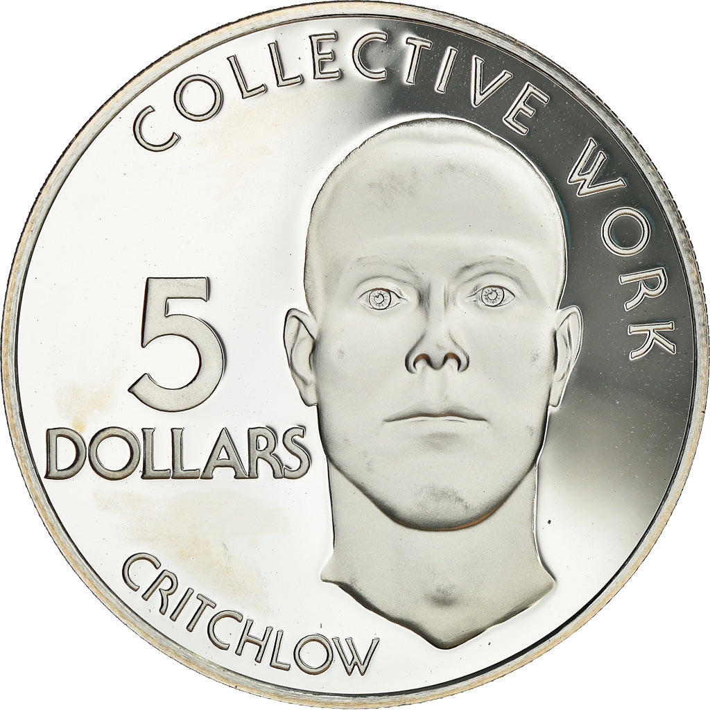 Coin, Guyana, 5 Dollars, 1976, Franklin Mint, Proof, MS(65-70), Silver, KM:43a