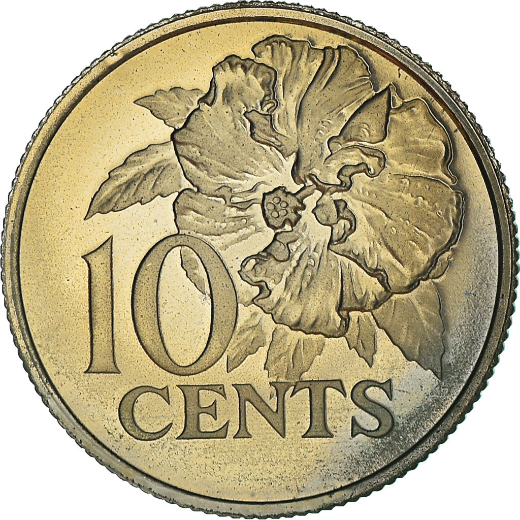 Moneta, TRINIDAD E TOBAGO, 10 Cents, 1975, Franklin Mint, Proof, FDC