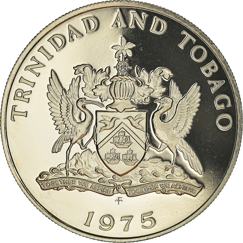 Coin, TRINIDAD & TOBAGO, 50 Cents, 1975, Franklin Mint, Proof, MS(65-70)