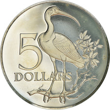 Monnaie, TRINIDAD & TOBAGO, 5 Dollars, 1975, Franklin Mint, Proof, FDC, Argent