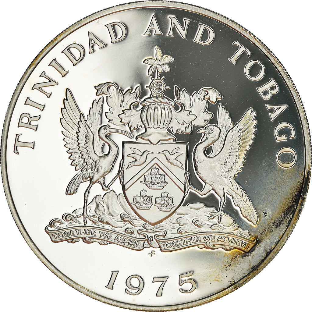Coin, TRINIDAD & TOBAGO, 5 Dollars, 1975, Franklin Mint, Proof, MS(65-70)