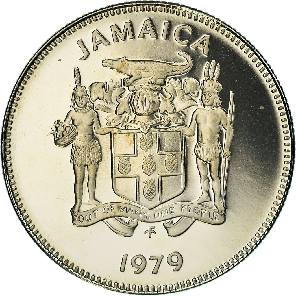 Coin, Jamaica, Elizabeth II, 5 Cents, 1979, Franklin Mint, USA, Proof