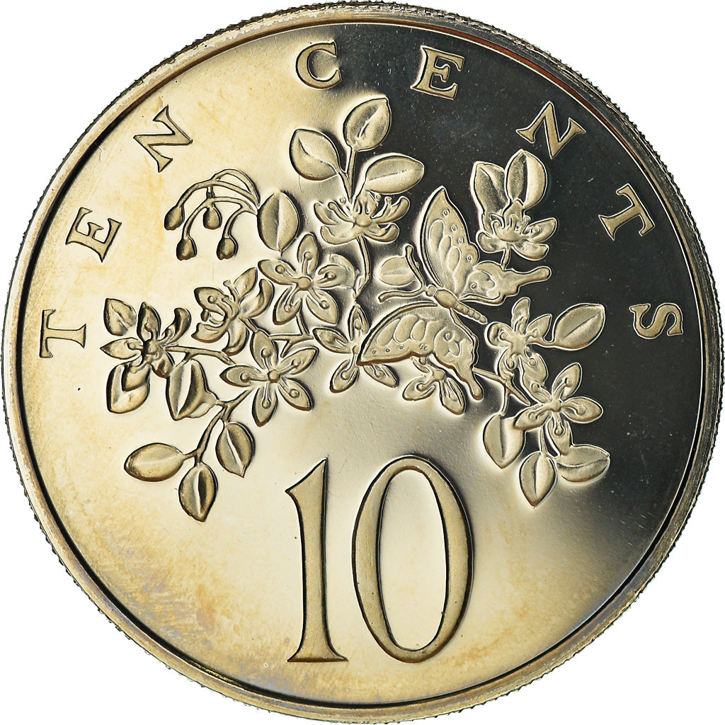 Monnaie, Jamaica, Elizabeth II, 10 Cents, 1979, Franklin Mint, USA, Proof, FDC