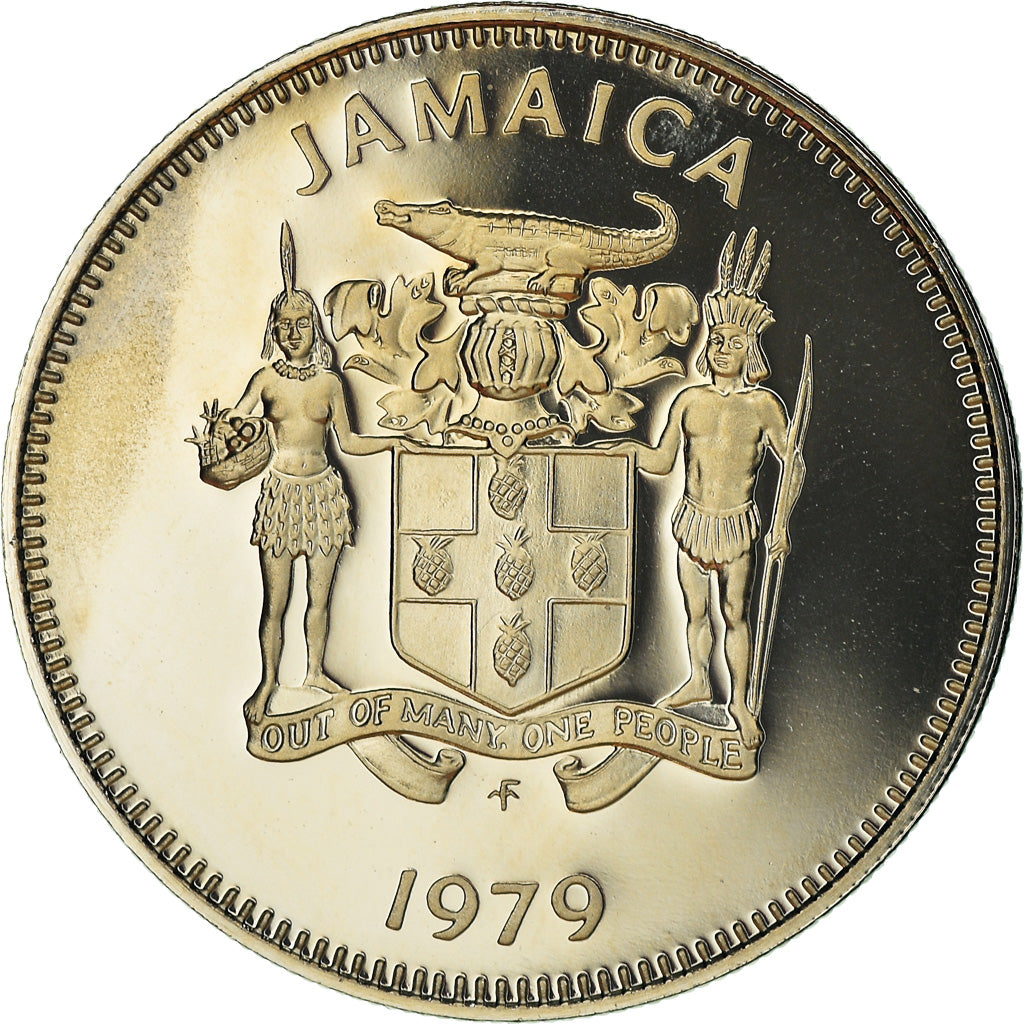 Monnaie, Jamaica, Elizabeth II, 10 Cents, 1979, Franklin Mint, USA, Proof, FDC