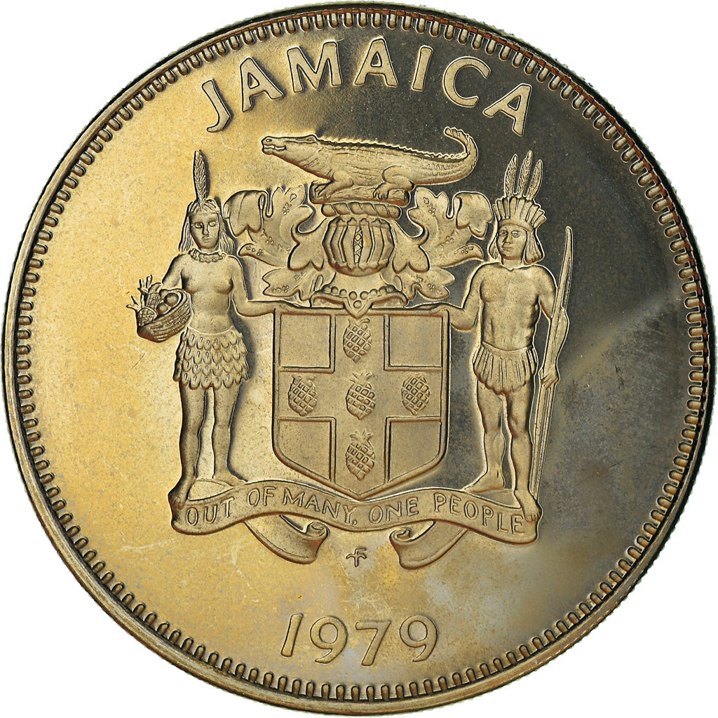 Monnaie, Jamaica, Elizabeth II, 20 Cents, 1979, Franklin Mint, USA, Proof, FDC