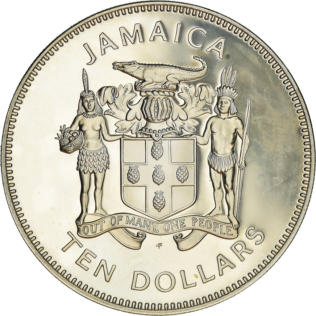 Coin, Jamaica, Elizabeth II, 10 Dollars, 1979, Franklin Mint, USA, Proof