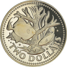 Coin, Barbados, 2 Dollars, 1976, Franklin Mint, Proof, MS(65-70), Copper-nickel