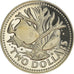 Coin, Barbados, 2 Dollars, 1976, Franklin Mint, Proof, MS(65-70), Copper-nickel